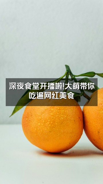 抖音大萌视频封面:深夜食堂开播啦!大萌带你吃遍网红美食